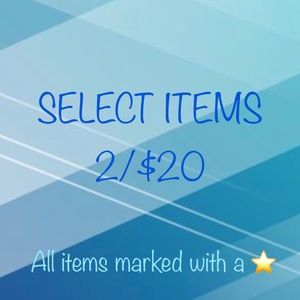 ⭐️ Select Items 2/$20 ⭐️